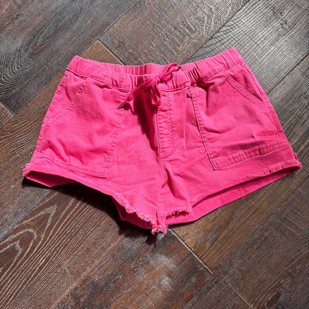 YMI Pink High Waist Shorts with Elastic Waistband